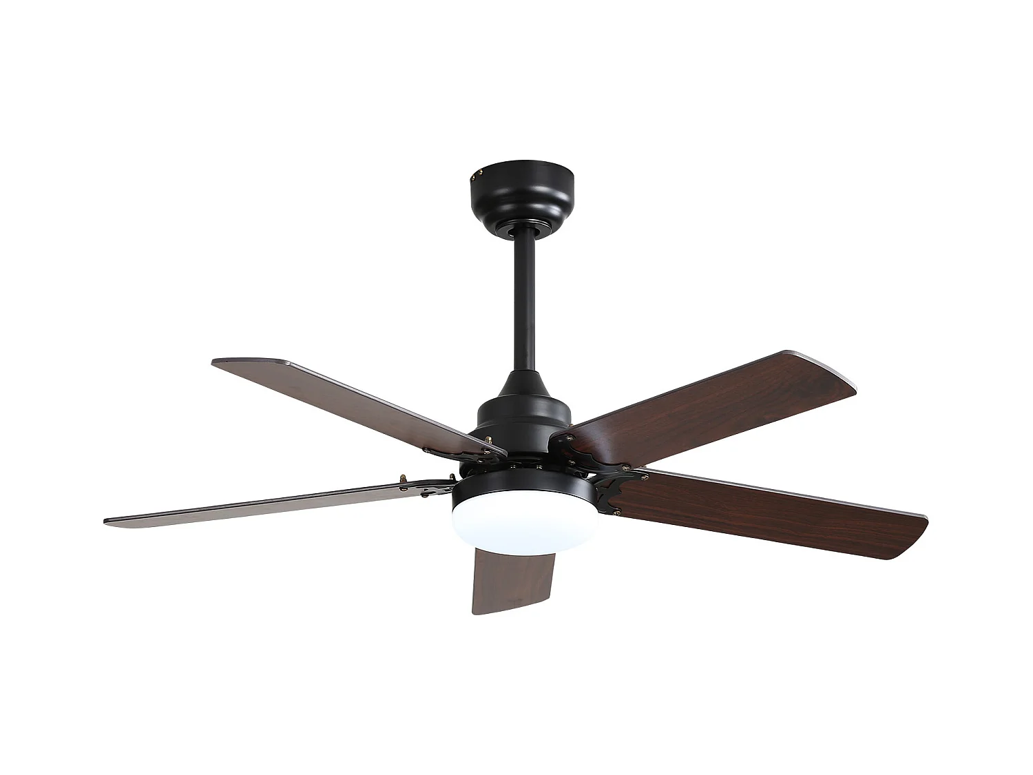 Ventilateur de plafond 42 pouces avec éclairage LED 18W, télécommande, moteur DC silencieux (106.68x106.68x24.38 cm)