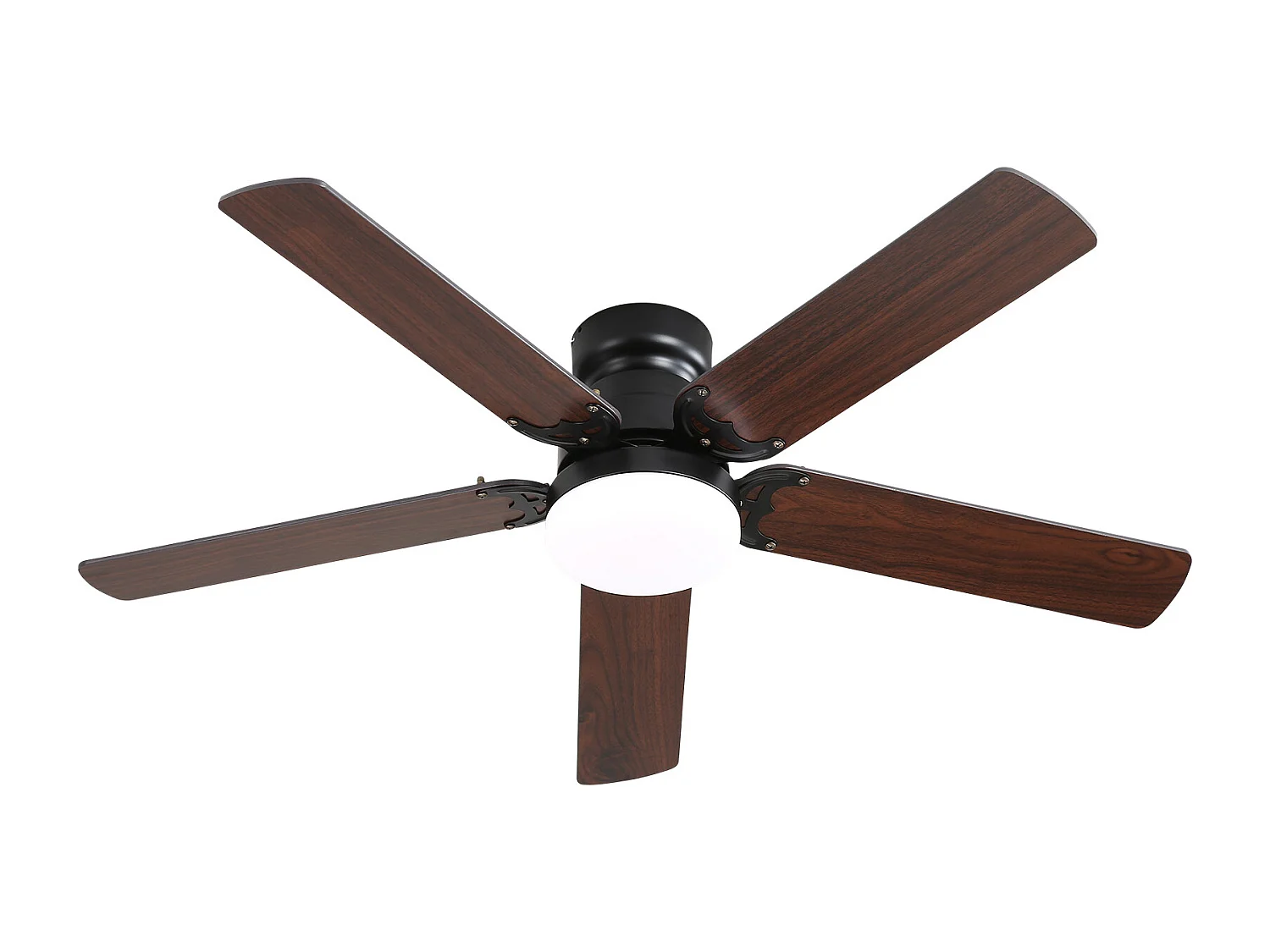 Plafondventilator van 42 inch met 18W LED-verlichting, afstandsbediening, stille DC-motor (106,68 x 106,68 x 24,38 cm)