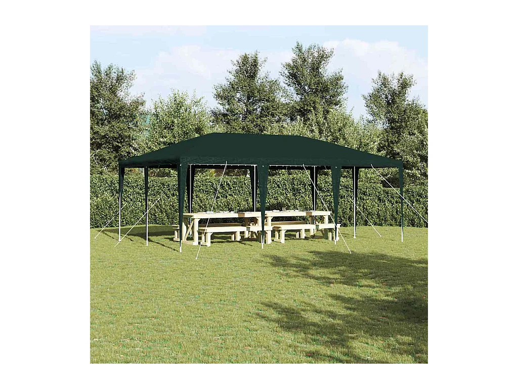 Tente de fête Vert et blanc 600 x 400 x 266 cm