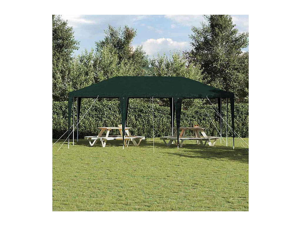 Tente de fête Vert et blanc 600 x 400 x 266 cm