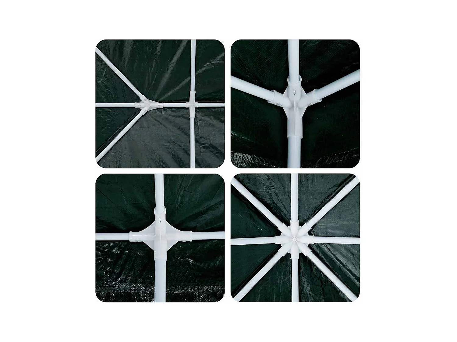 Tente de fête Vert et blanc 600 x 400 x 266 cm