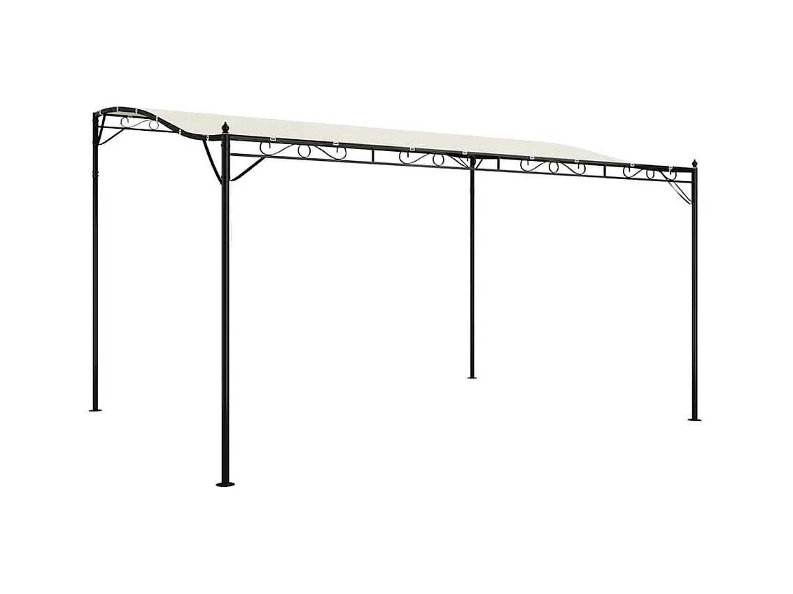 Toldo crema 4x3 m tejido 180 g/m² y acero