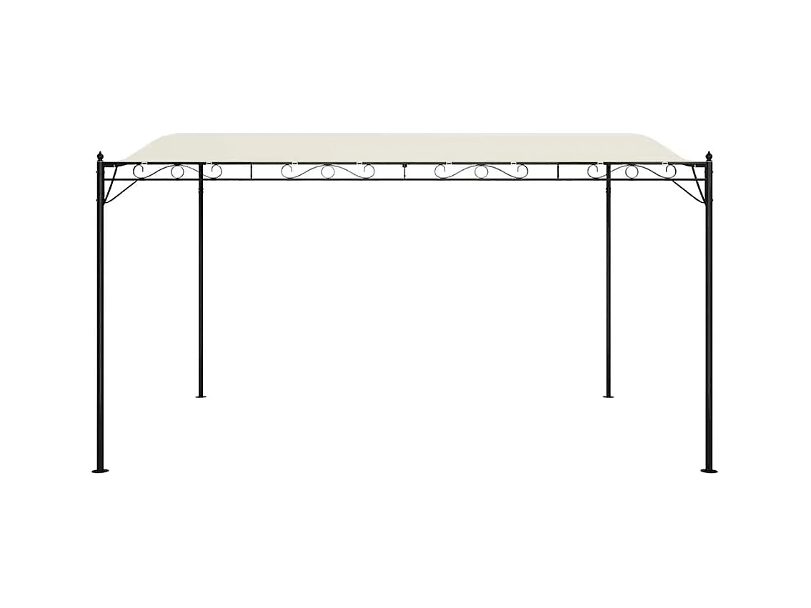 Toldo crema 4x3 m tejido 180 g/m² y acero