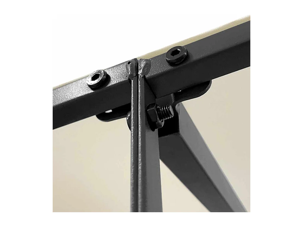 Toldo crema 4x3 m tejido 180 g/m² y acero