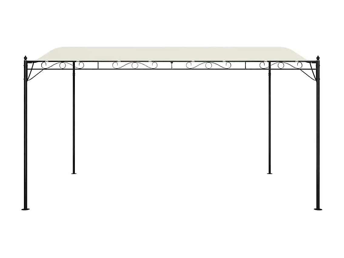 Toldo crema 4x3 m tejido 180 g/m² y acero