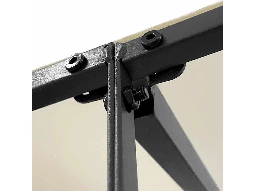 Toldo crema 4x3 m tejido 180 g/m² y acero