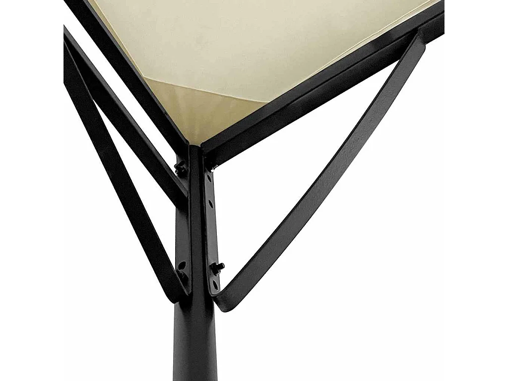 Toldo crema 4x3 m tejido 180 g/m² y acero
