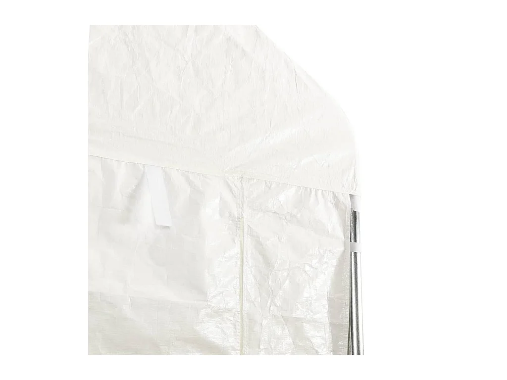 Gazebo con techo blanco 17,84x4,08x3,22 m polietileno