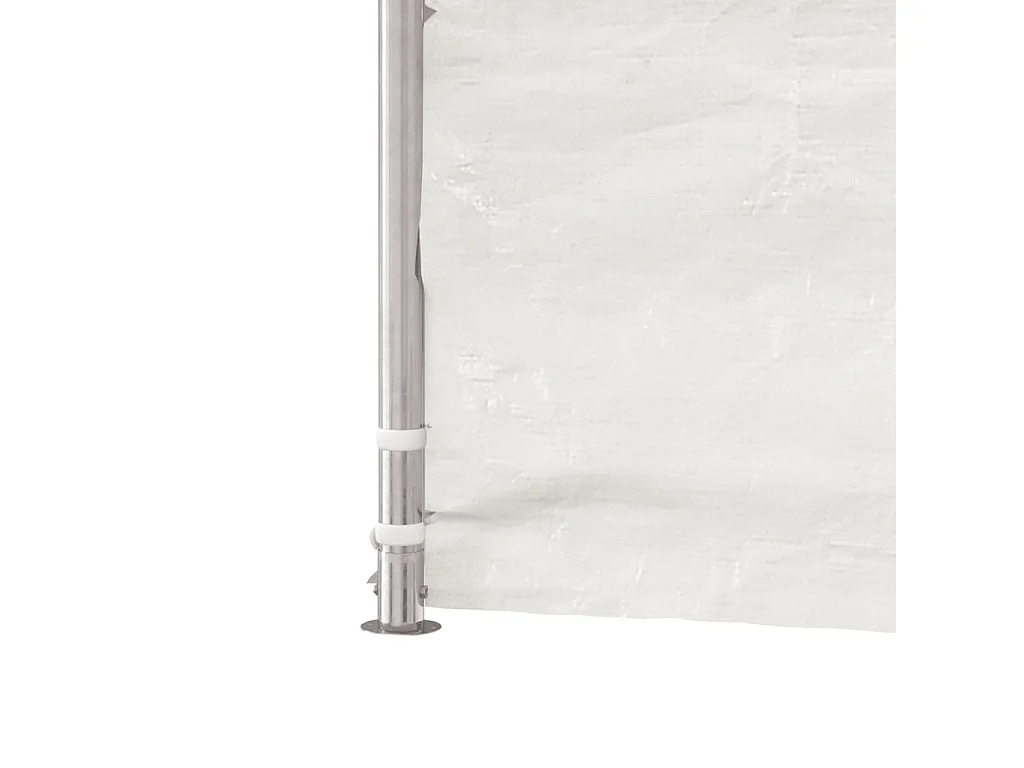 Gazebo con techo blanco 17,84x4,08x3,22 m polietileno