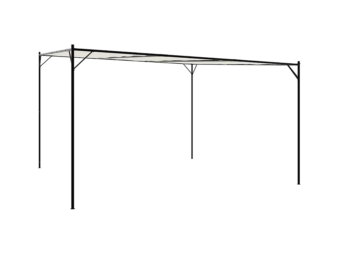 Cenador blanco 4x4 m tejido 180 g/m² y acero