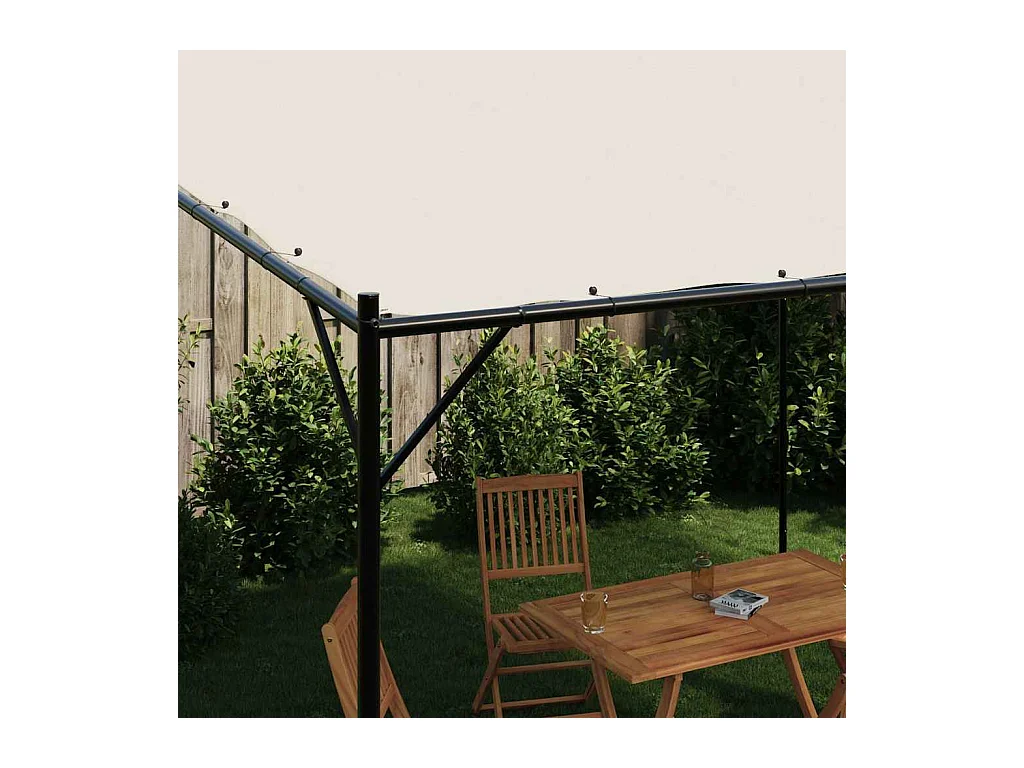 Cenador blanco 4x4 m tejido 180 g/m² y acero