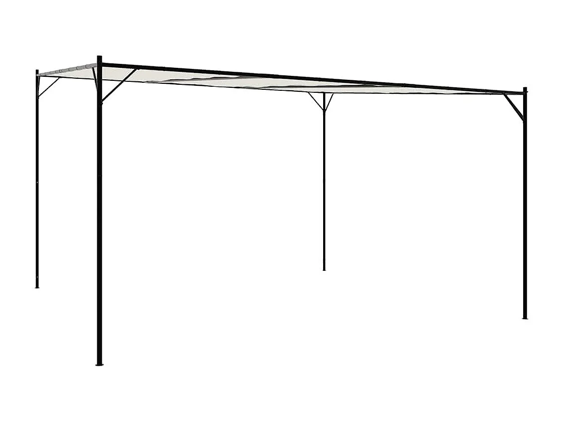 Cenador blanco 4x4 m tejido 180 g/m² y acero
