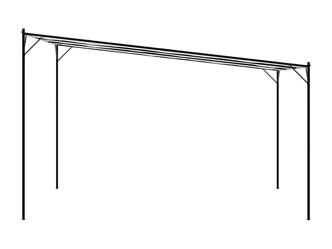 Cenador blanco 4x4 m tejido 180 g/m² y acero