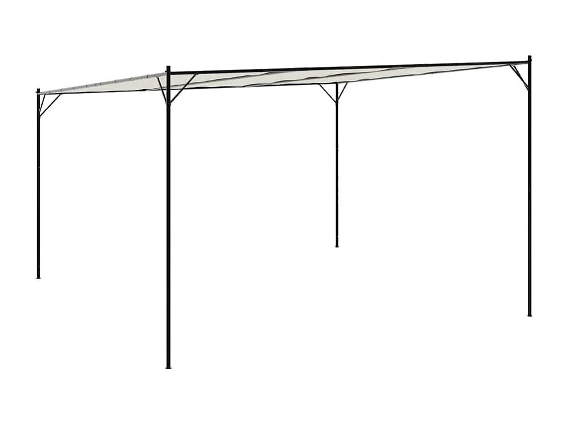 Cenador blanco 4x4 m tejido 180 g/m² y acero