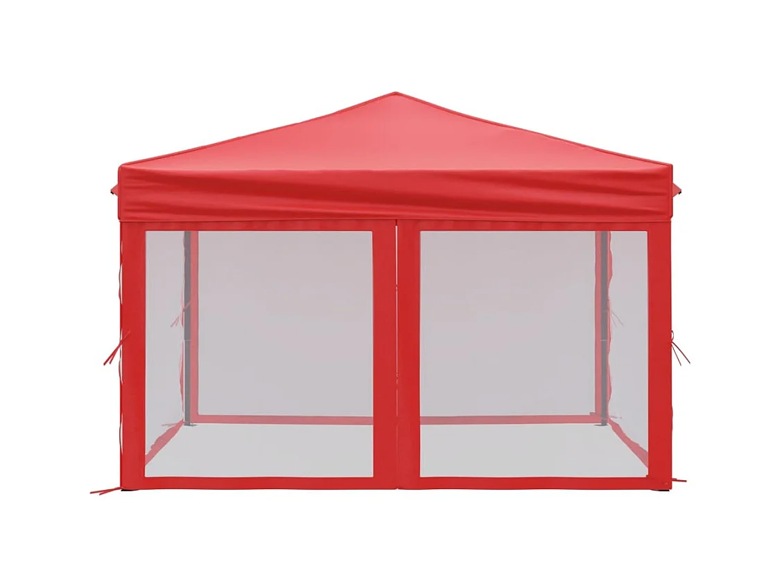 Tenda pieghevole per ricevimenti con pareti Rossa 3x3 m