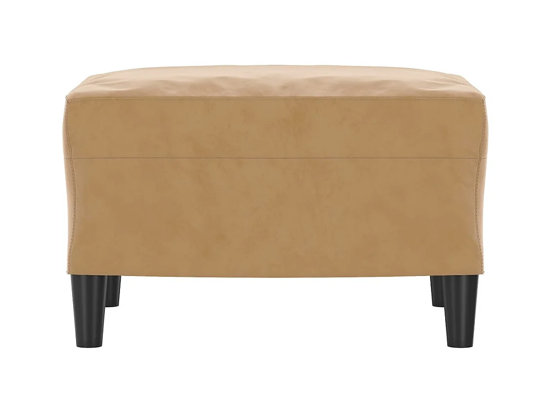 Bruine voetenbank 60x50x41 cm fluweel