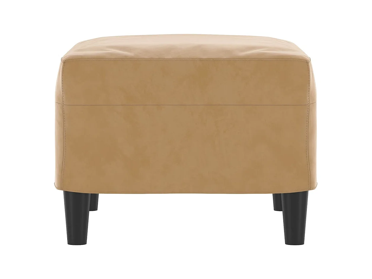 Bruine voetenbank 60x50x41 cm fluweel