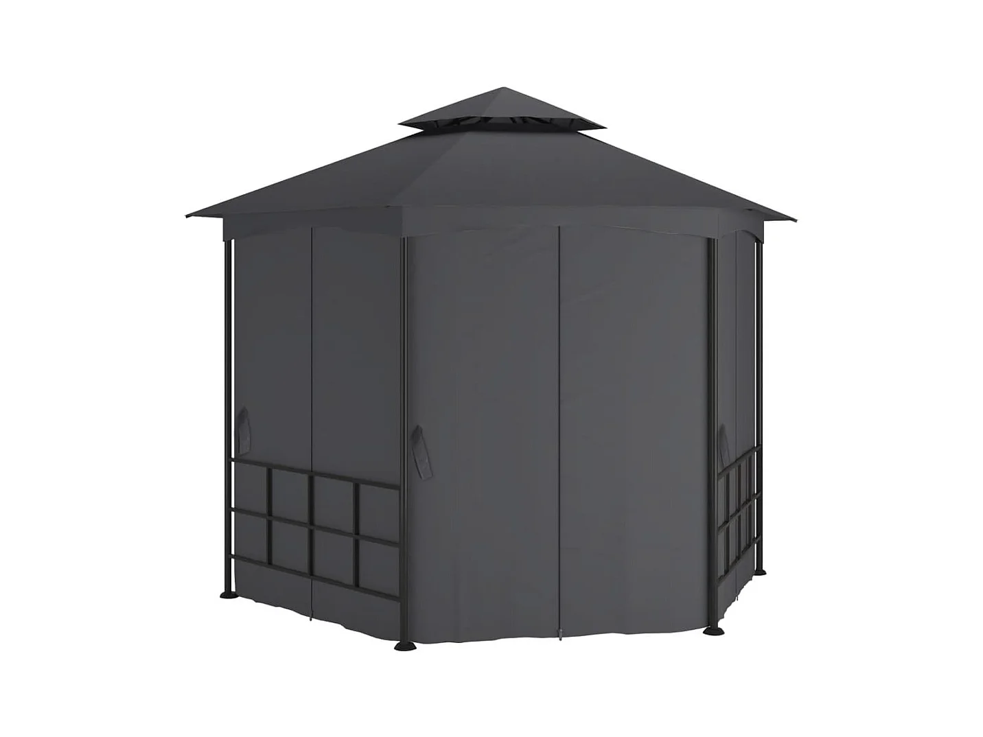 Belvédère avec parois 3,1x2,7 m Anthracite