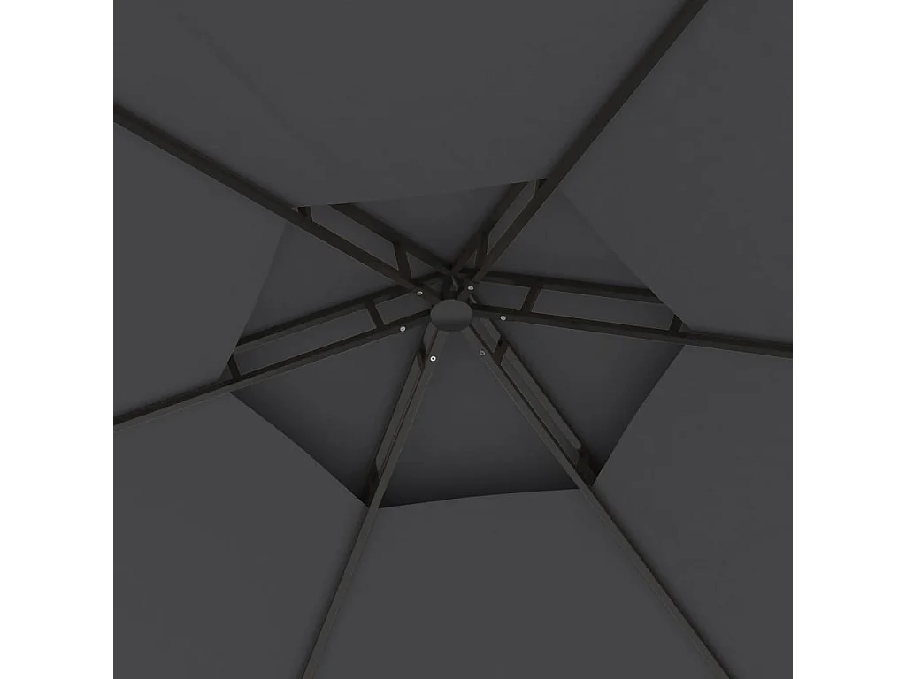 Belvédère avec parois 3,1x2,7 m Anthracite