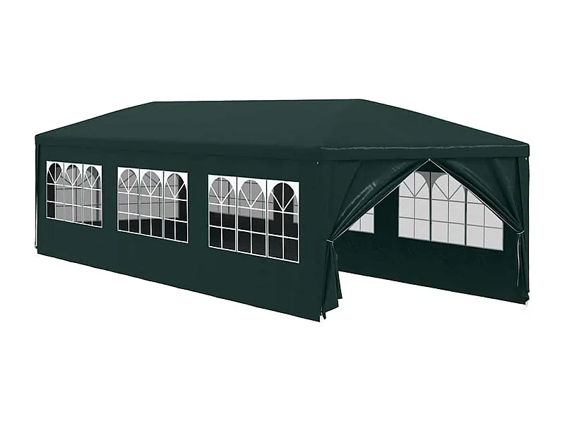 Carpa de recepción verde de 3 x 9 m