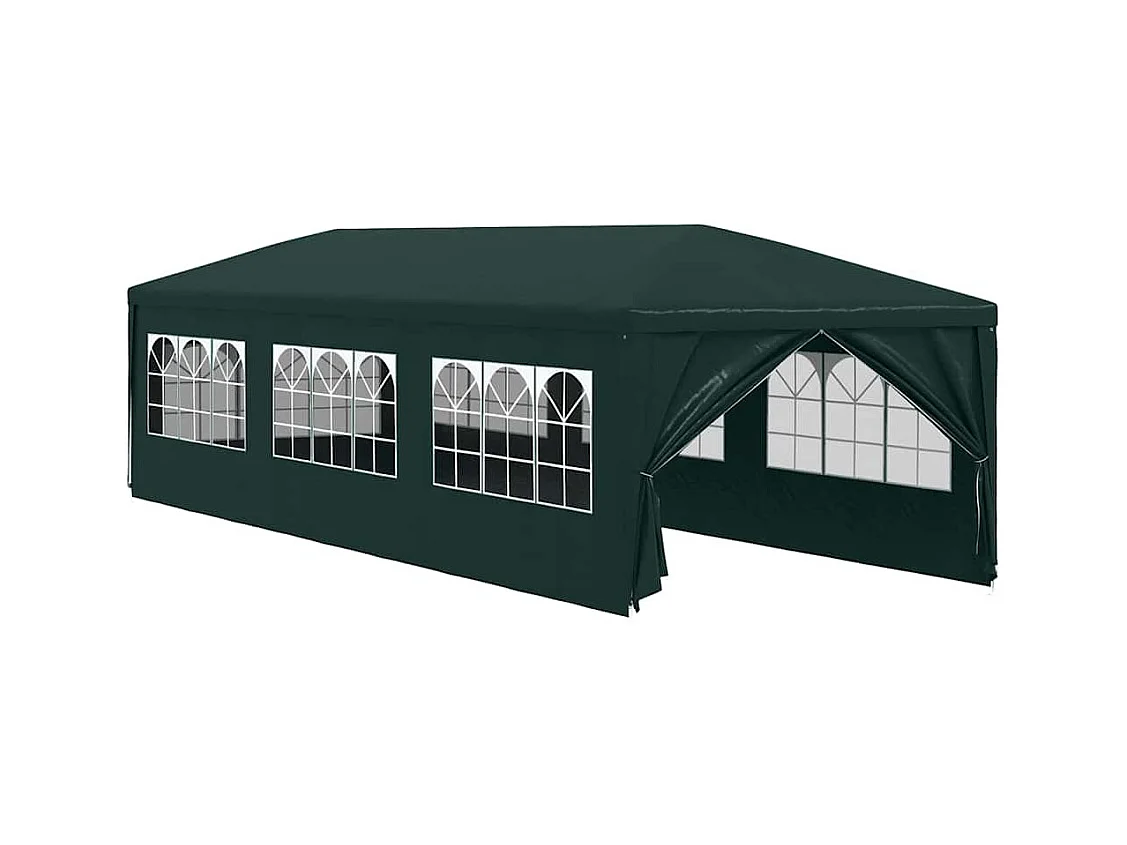 Carpa de recepción verde de 3 x 9 m