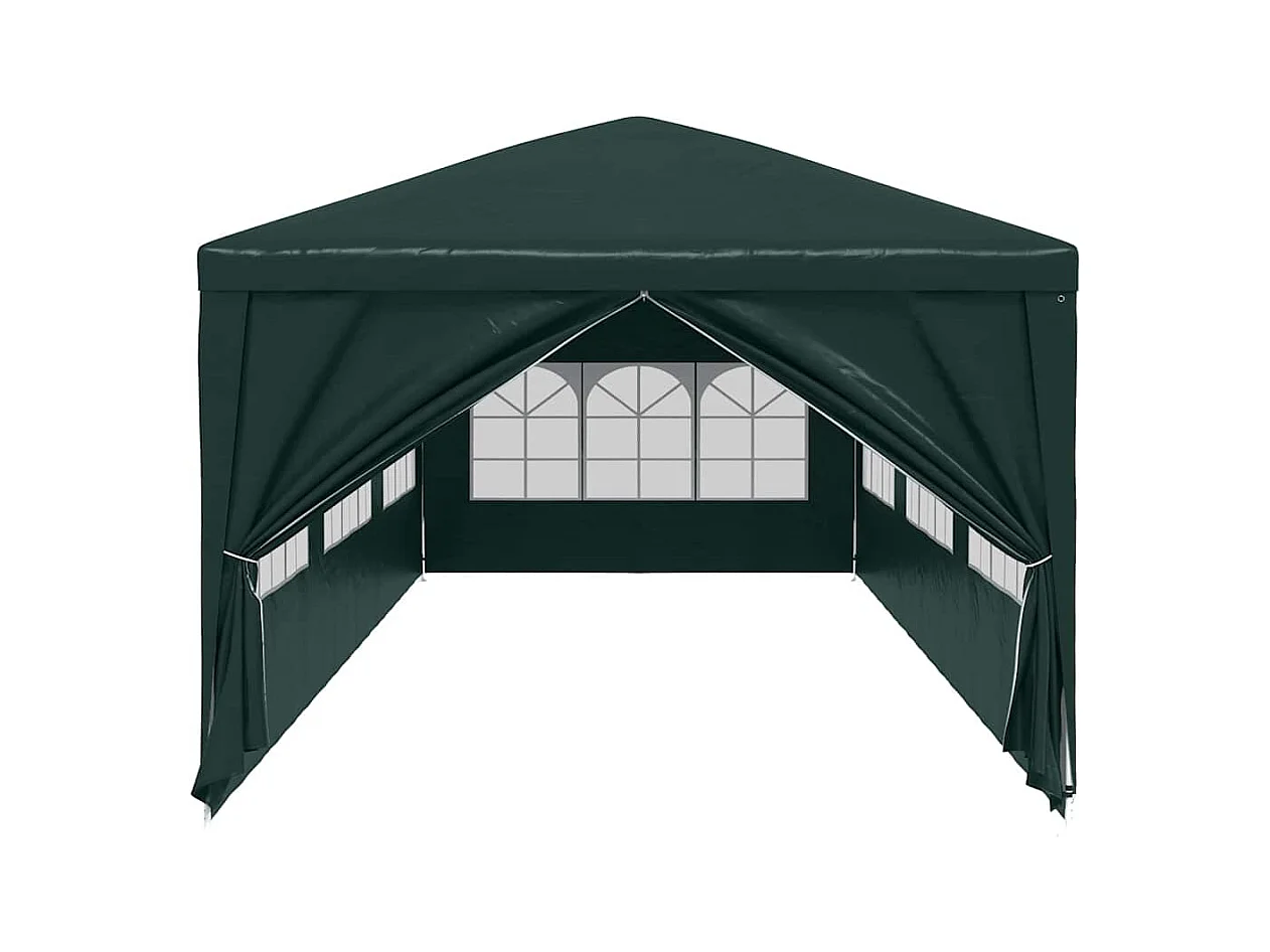 Carpa de recepción verde de 3 x 9 m