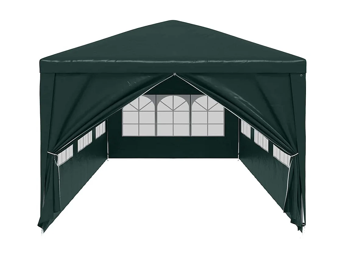 Carpa de recepción verde de 3 x 9 m