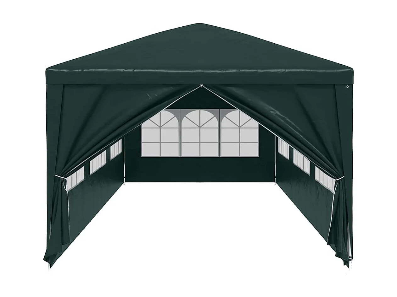 Carpa de recepción verde de 3 x 9 m