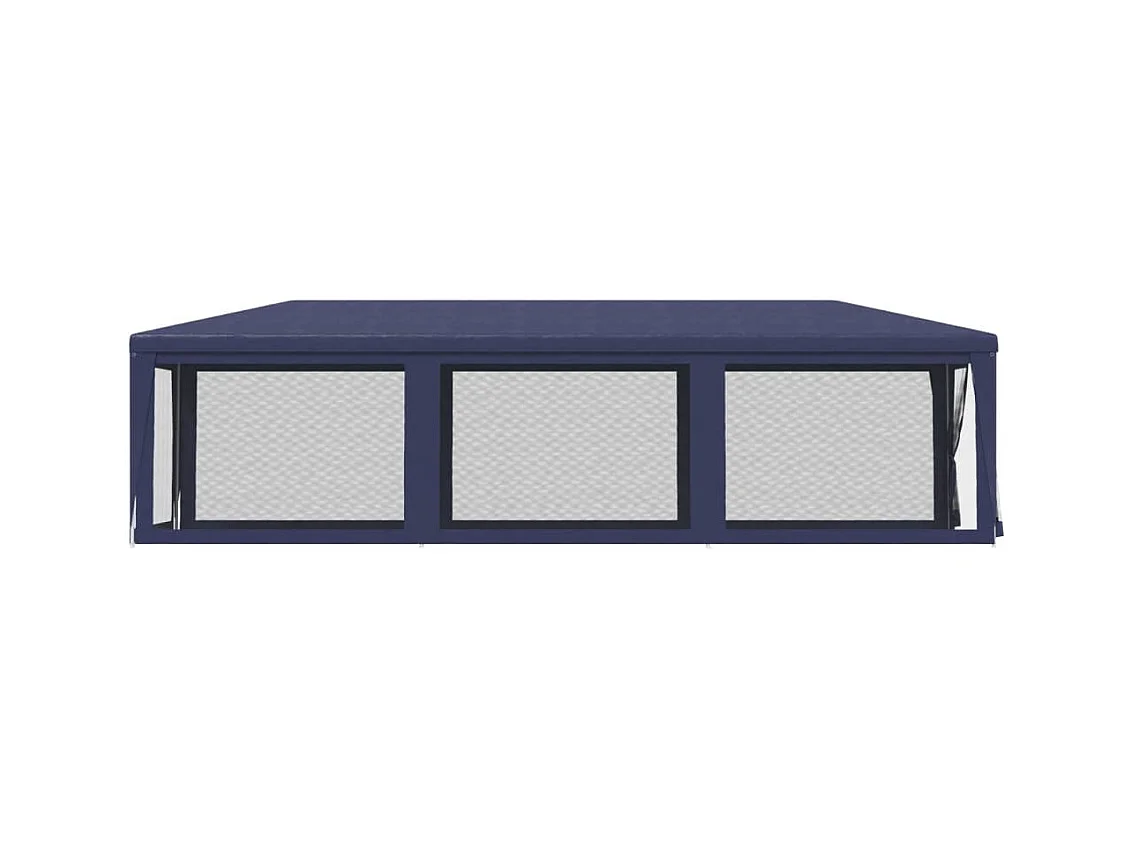 Partytent met 8 gaas zijwanden Blauw 3x9 m HDPE