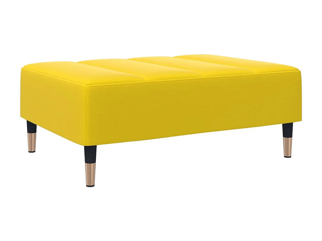 Gele voetenbank 77x55x31 cm fluweel