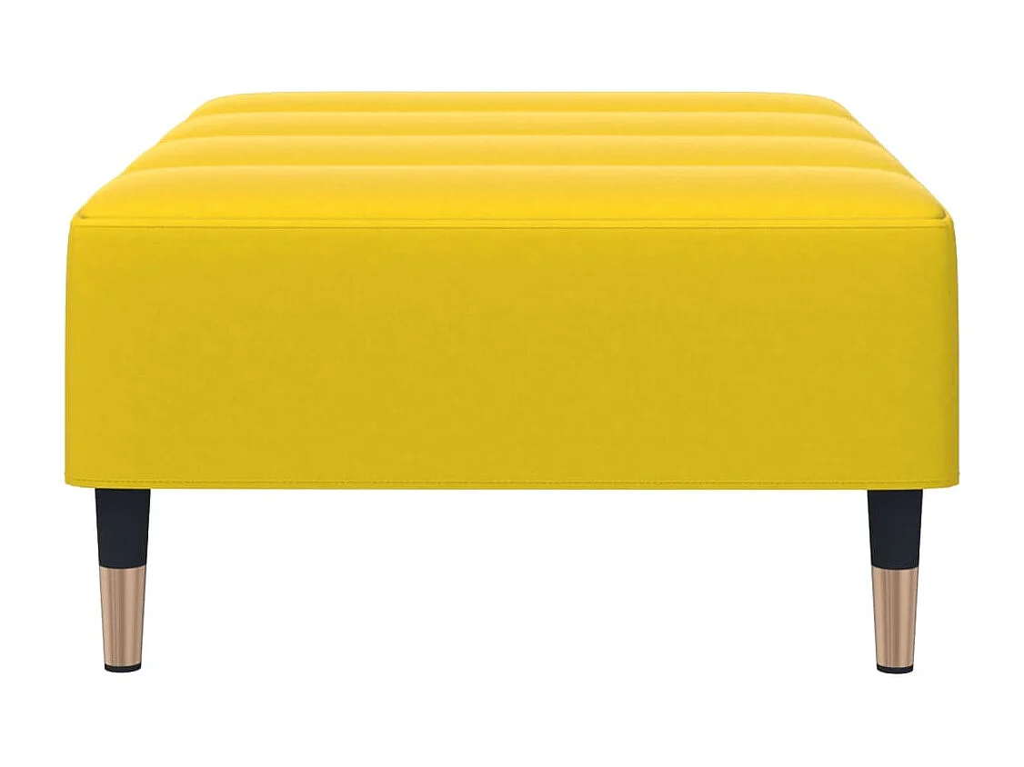 Poggiapiedi giallo 77x55x31 cm velluto