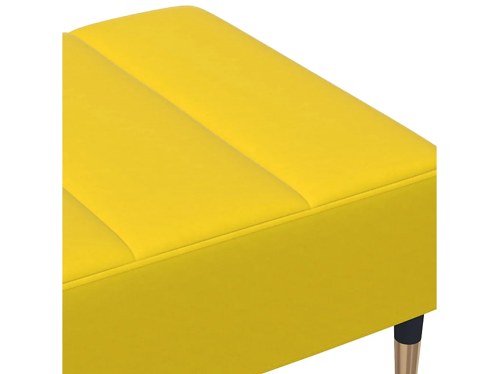 Poggiapiedi giallo 77x55x31 cm velluto