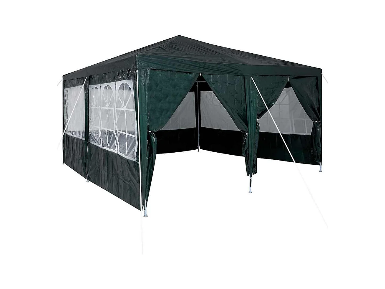 Tente de fête Vert et blanc 400 x 400 x 266 cm