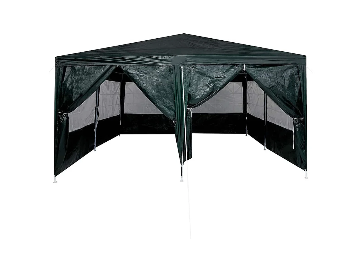 Tente de fête Vert et blanc 400 x 400 x 266 cm