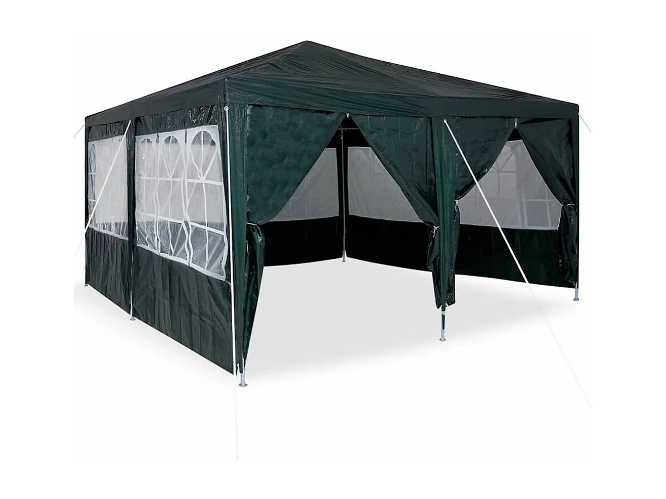 Tente de fête Vert et blanc 400 x 400 x 266 cm