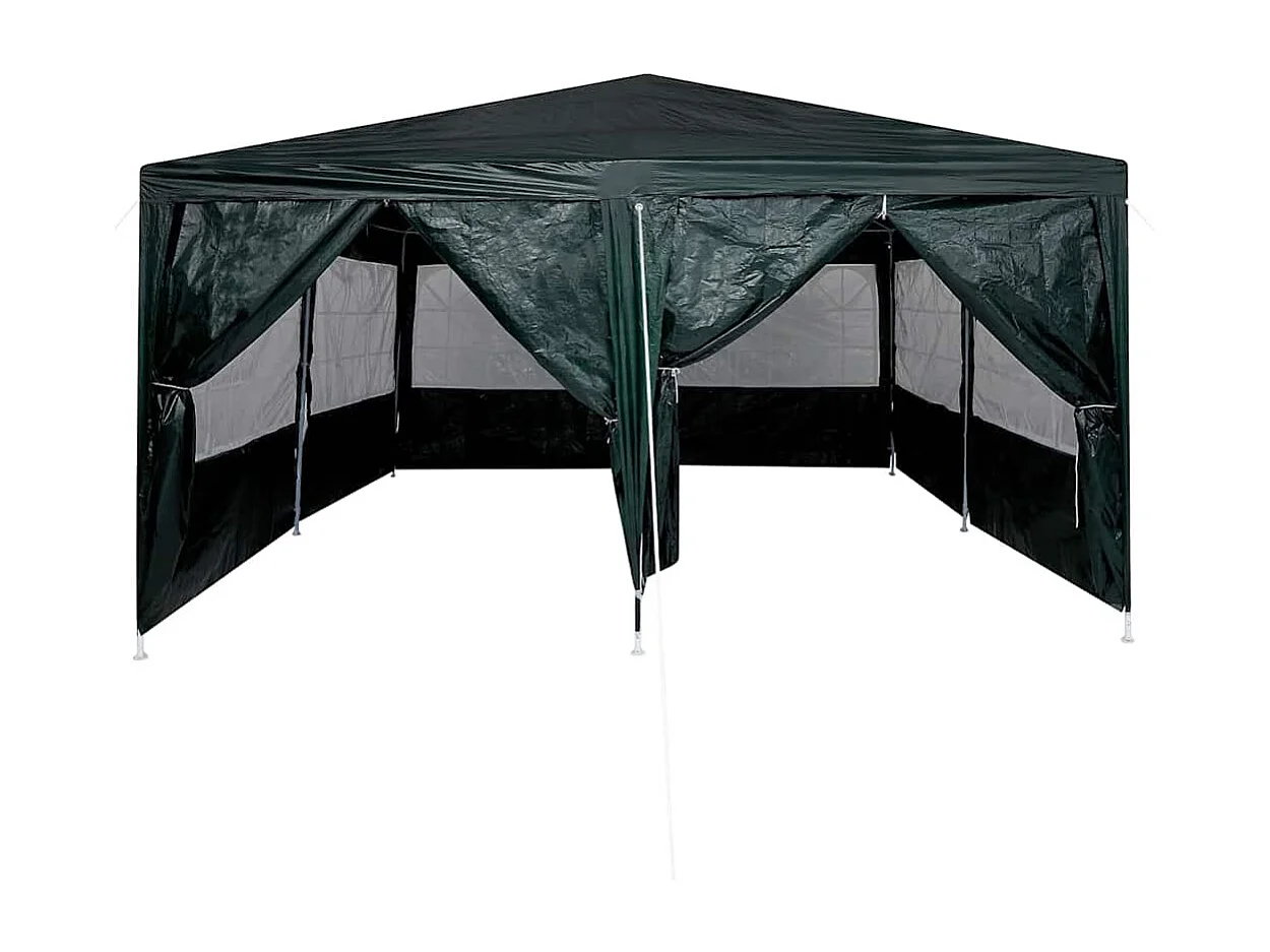 Tente de fête Vert et blanc 400 x 400 x 266 cm