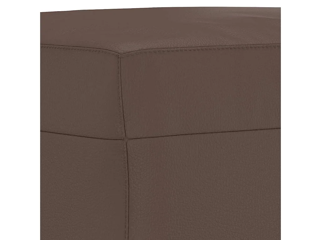 Poggiapiedi marrone 60x50x41 cm in similpelle