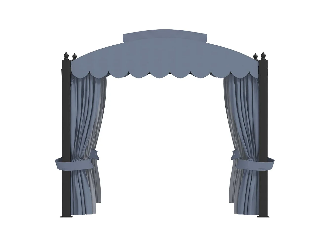 Cenador con cortinas 3x4 m Acero Antracita