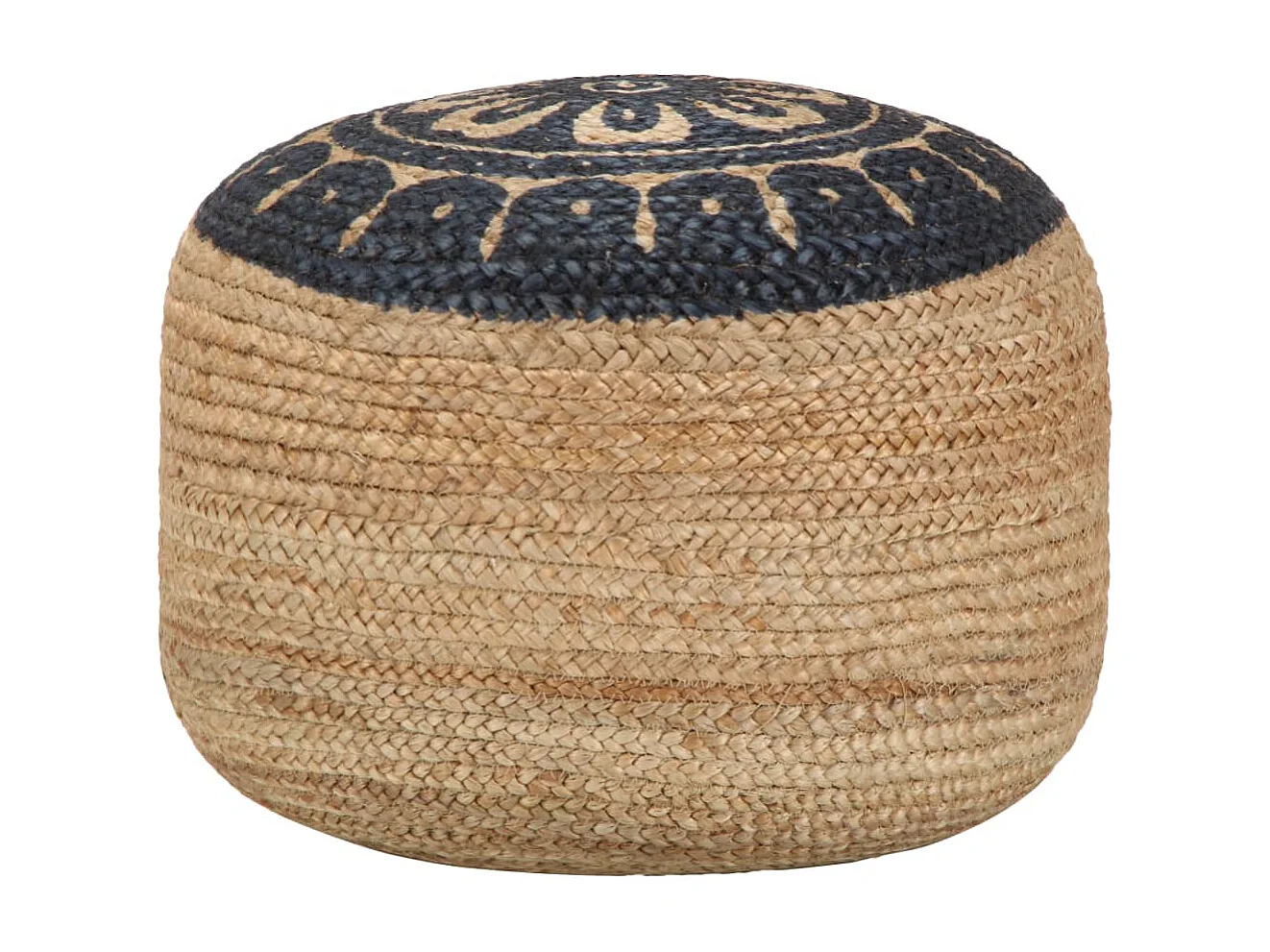 Pouf fatto a mano blu 45 x 30 cm in juta