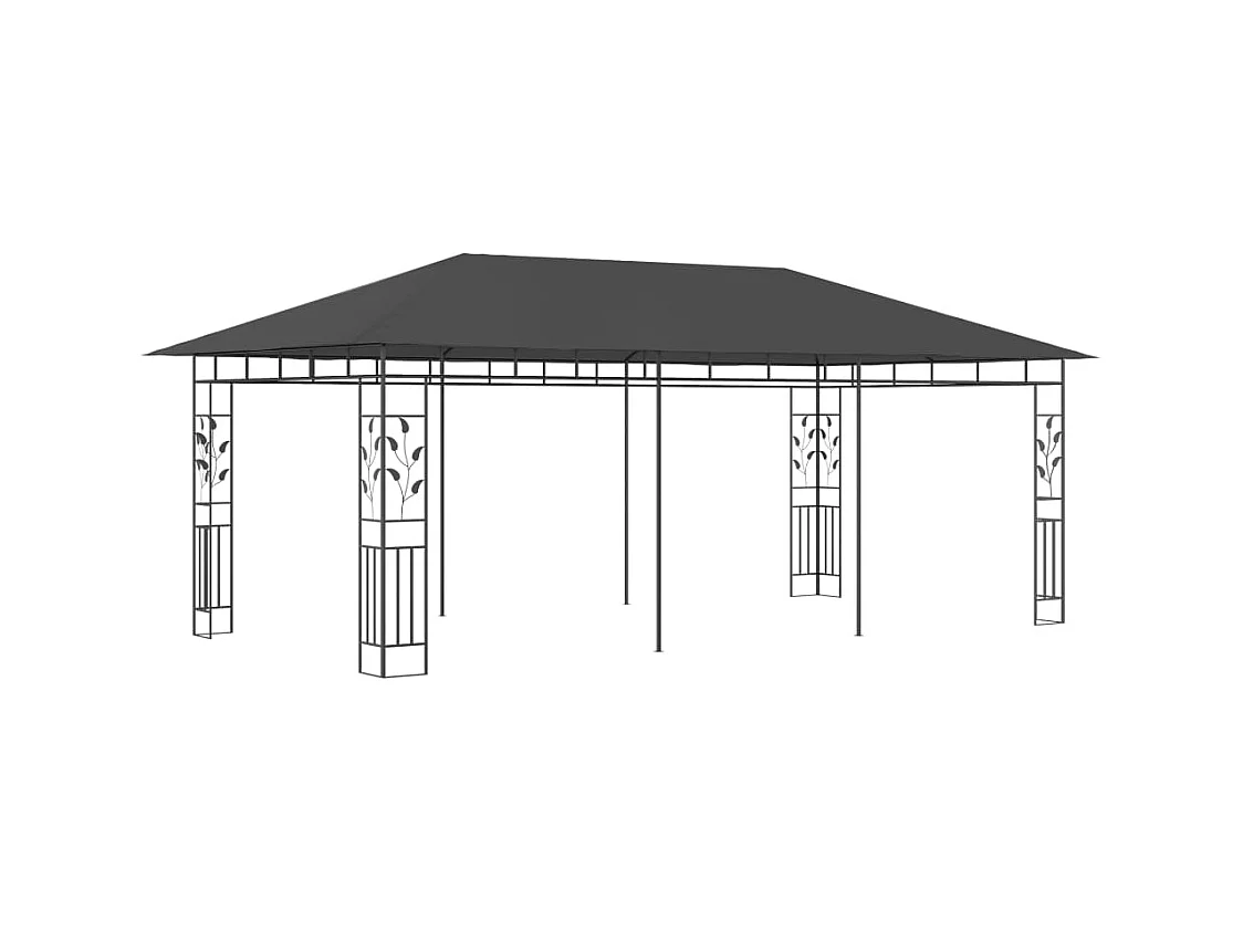 Gazebo con zanzariera 6x3x2,73 m Antracite