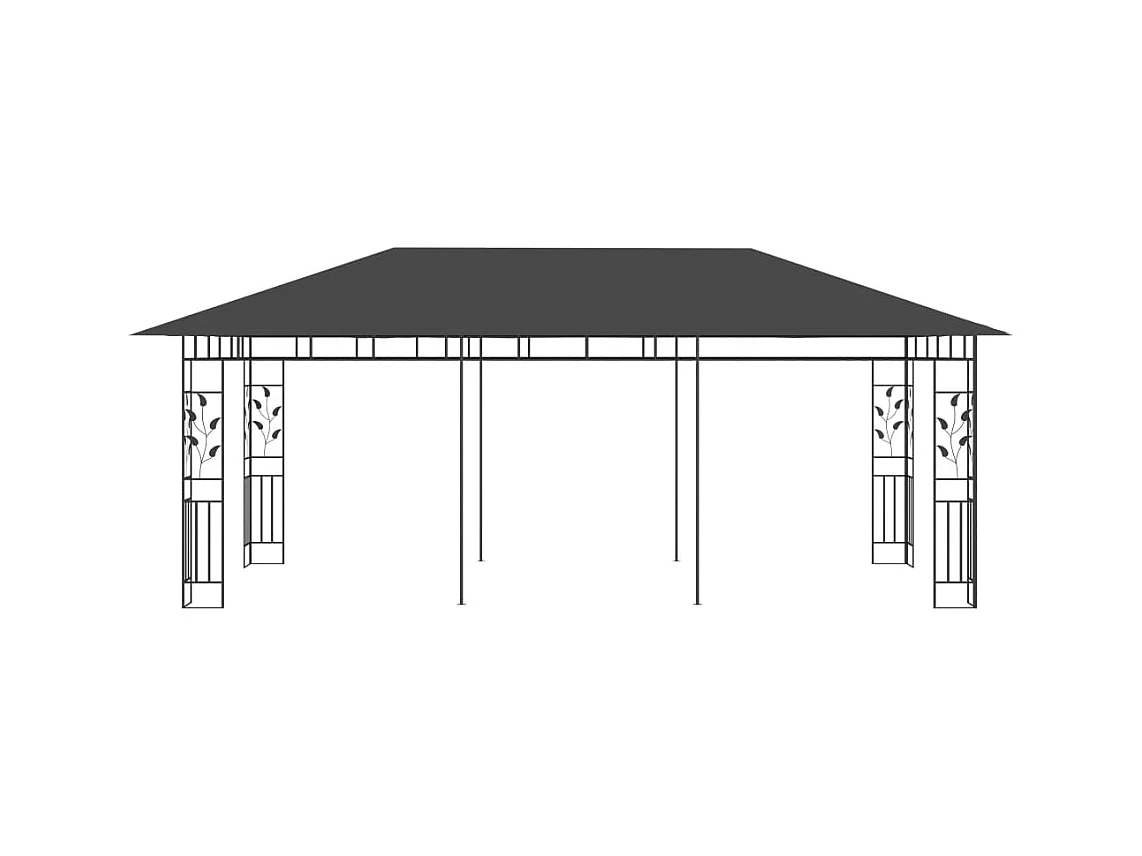 Gazebo con zanzariera 6x3x2,73 m Antracite