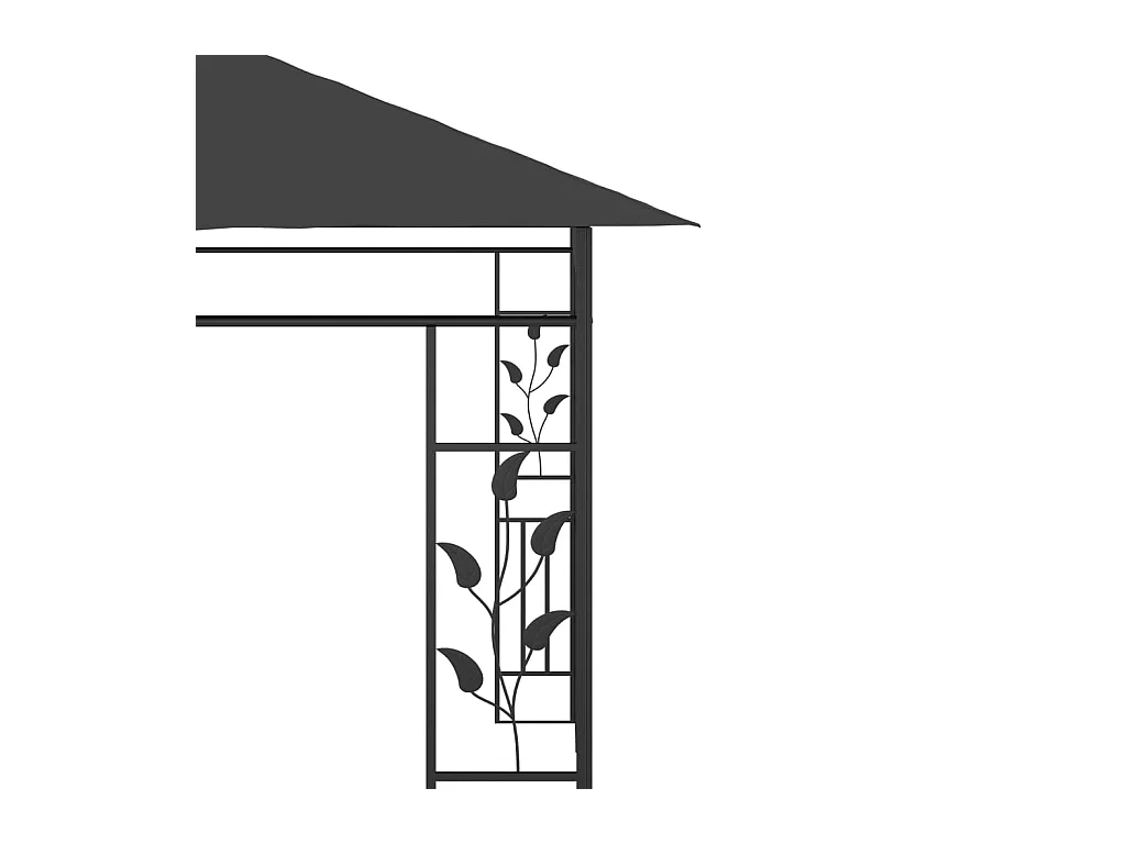 Gazebo con zanzariera 6x3x2,73 m Antracite