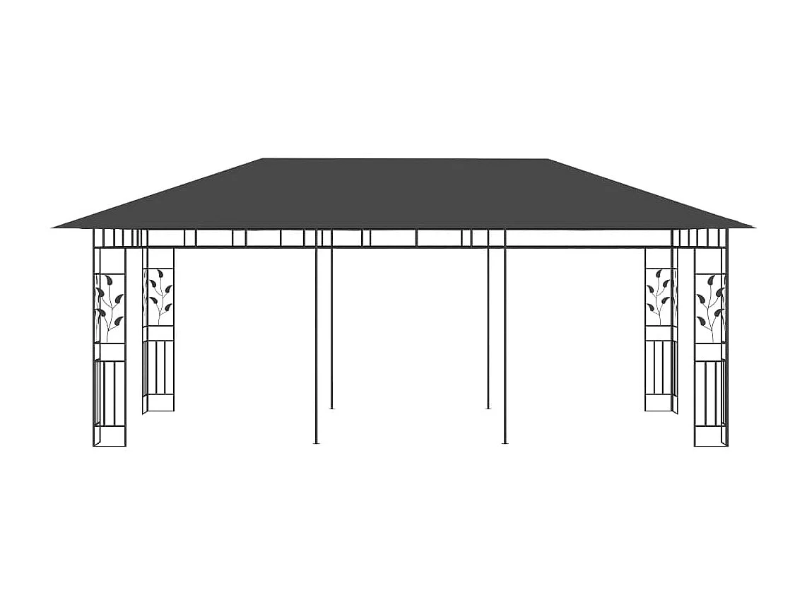 Gazebo con zanzariera 6x3x2,73 m Antracite