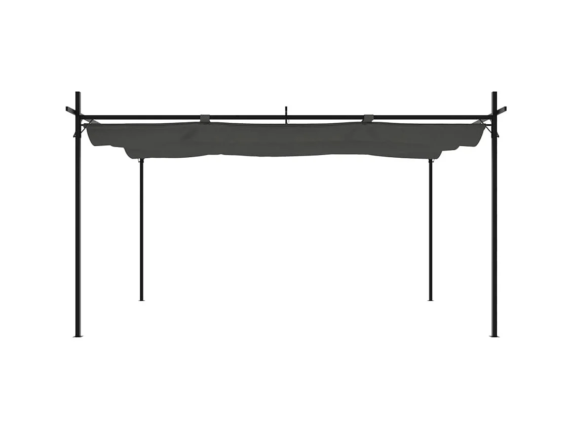 Pergola avec toit rétractable anthracite 395x292x230 cm
