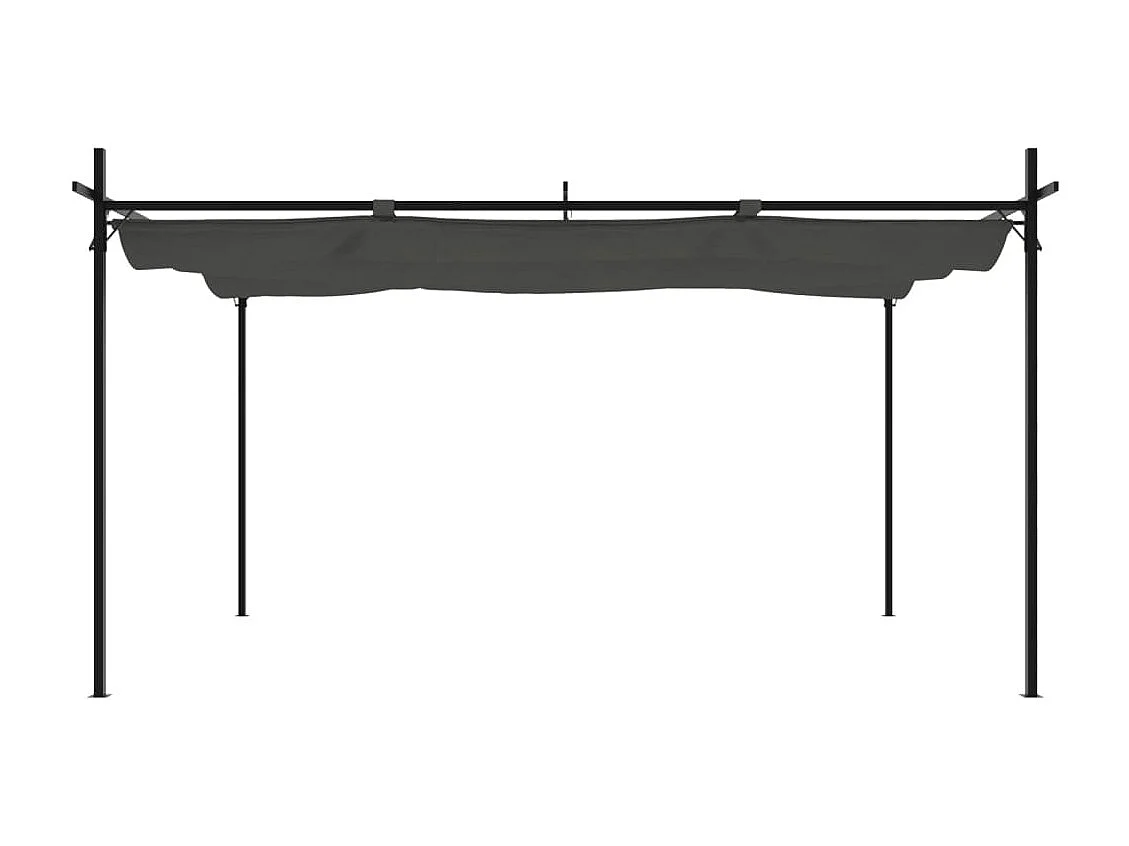 Pergola avec toit rétractable anthracite 395x292x230 cm