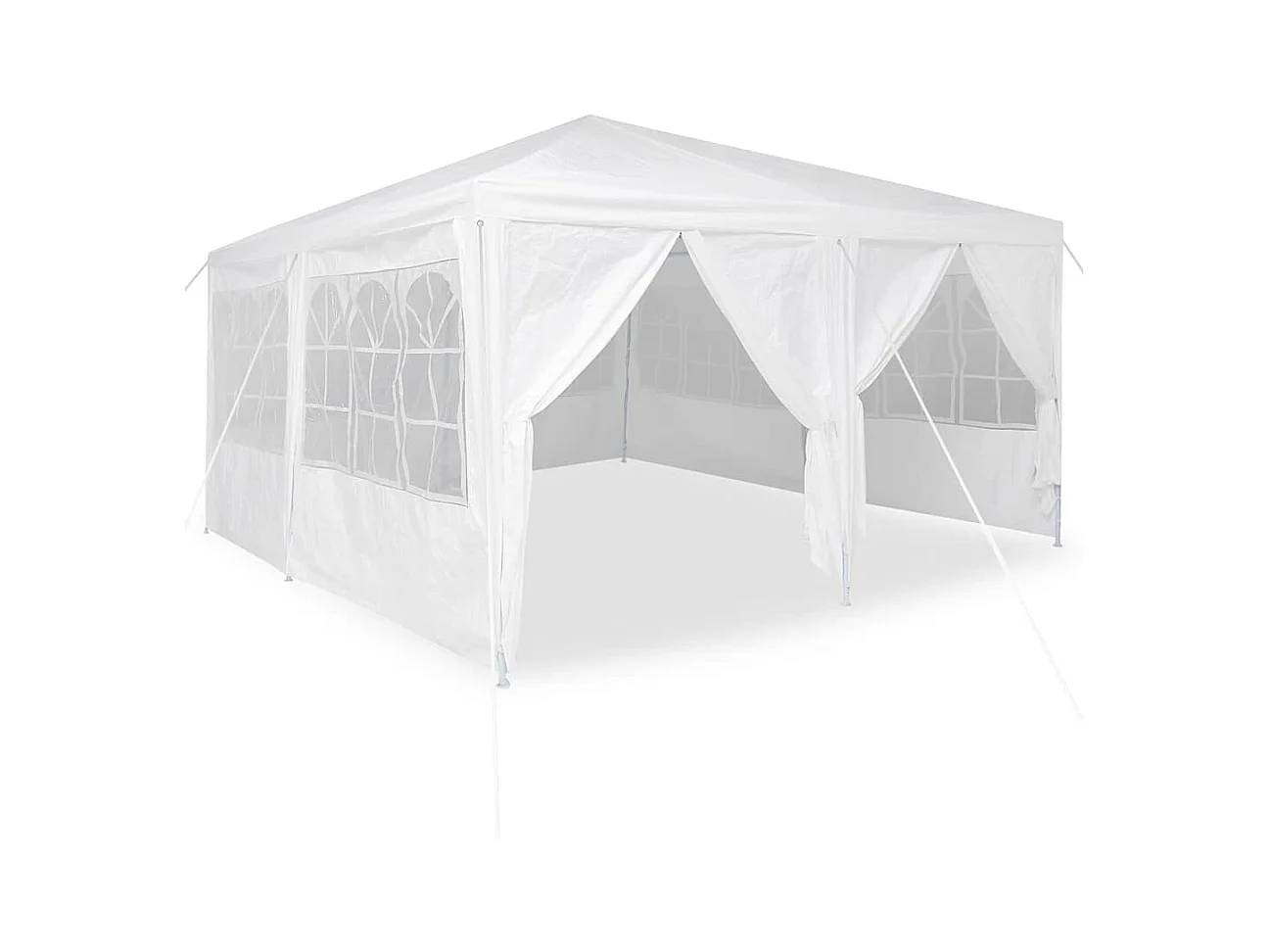 Carpa para fiestas blanca 400 x 400 x 266 cm Poliéster y acero