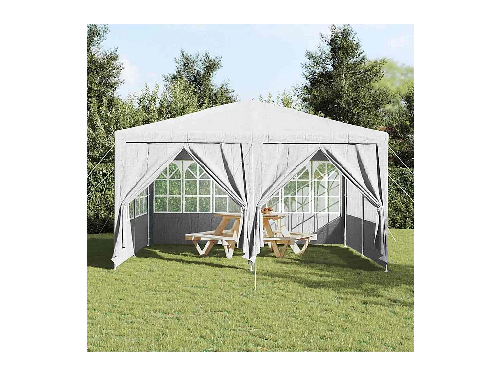 Carpa para fiestas blanca 400 x 400 x 266 cm Poliéster y acero