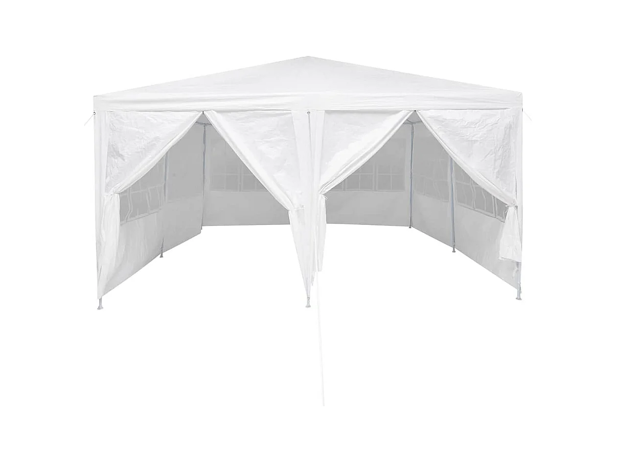 Carpa para fiestas blanca 400 x 400 x 266 cm Poliéster y acero
