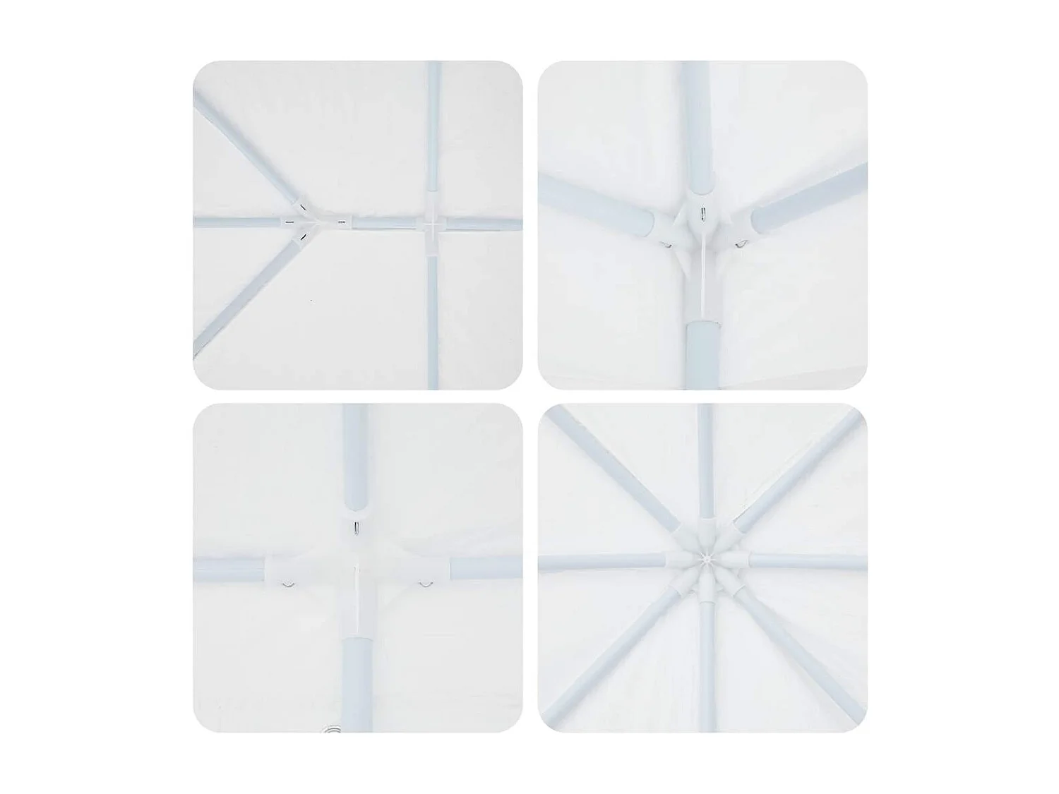 Tente de fête Blanc 400 x 400 x 266 cm Polyester et Acier