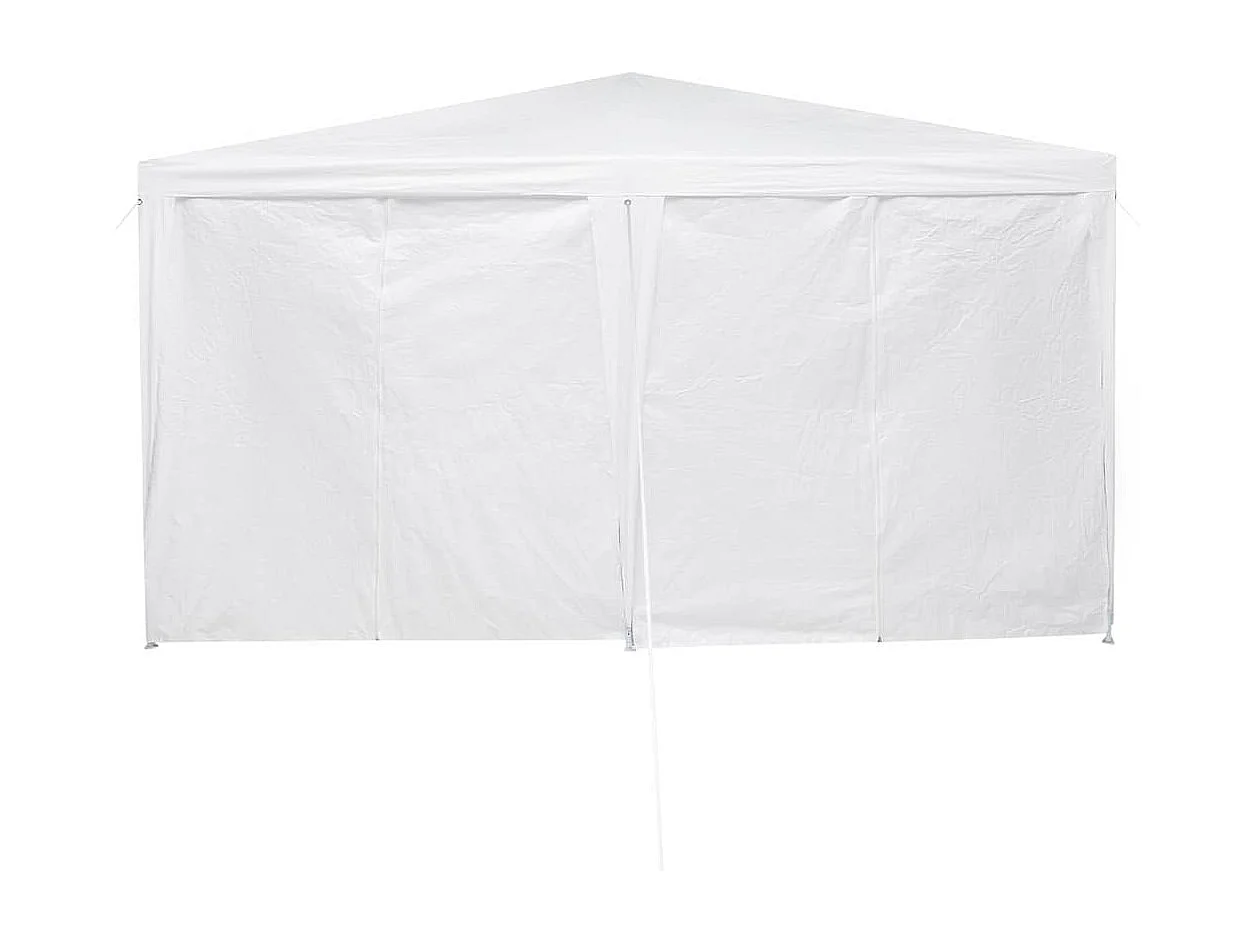 Weißes Partyzelt 400 x 400 x 266 cm Polyester und Stahl